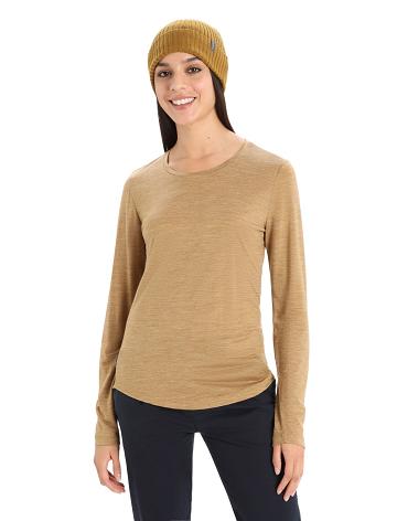 Long Sleeve Icebreaker Merino Sphere II T-Shirt Femme Kaki | FR 1642SGLO